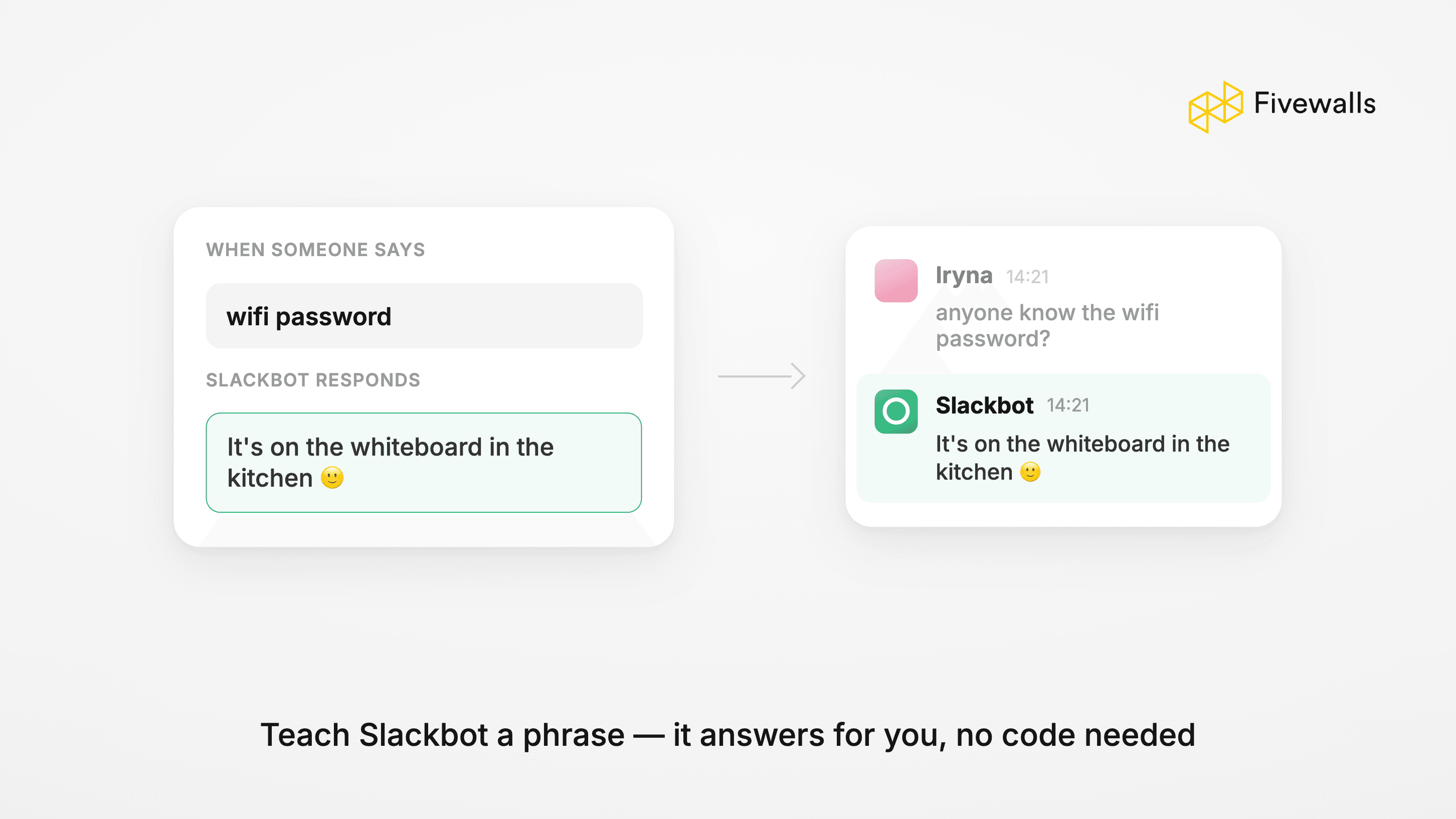 User quickly setting up customized responses for Slackbot without coding